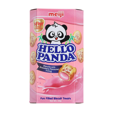Meiji Hello Panda Strawberry Creme