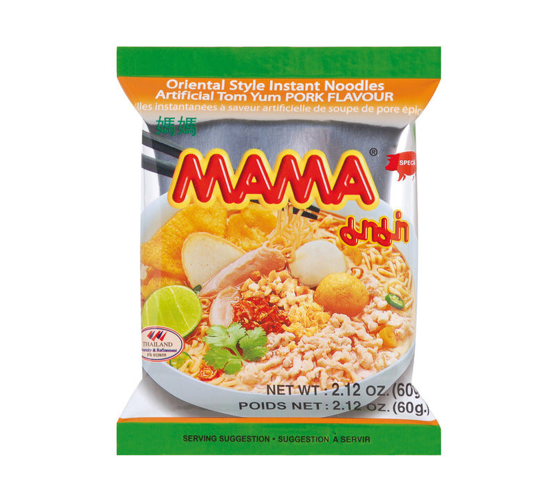 Mama Oriental Style Instant Noodles Artificial Tom Yum Pork Flavour