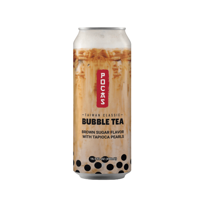 Pocas Bubble Tea Brown Sugar Flavor with Tapioca Pearls